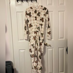Forever 21 Cream Teddy Bear Onesie (XS)